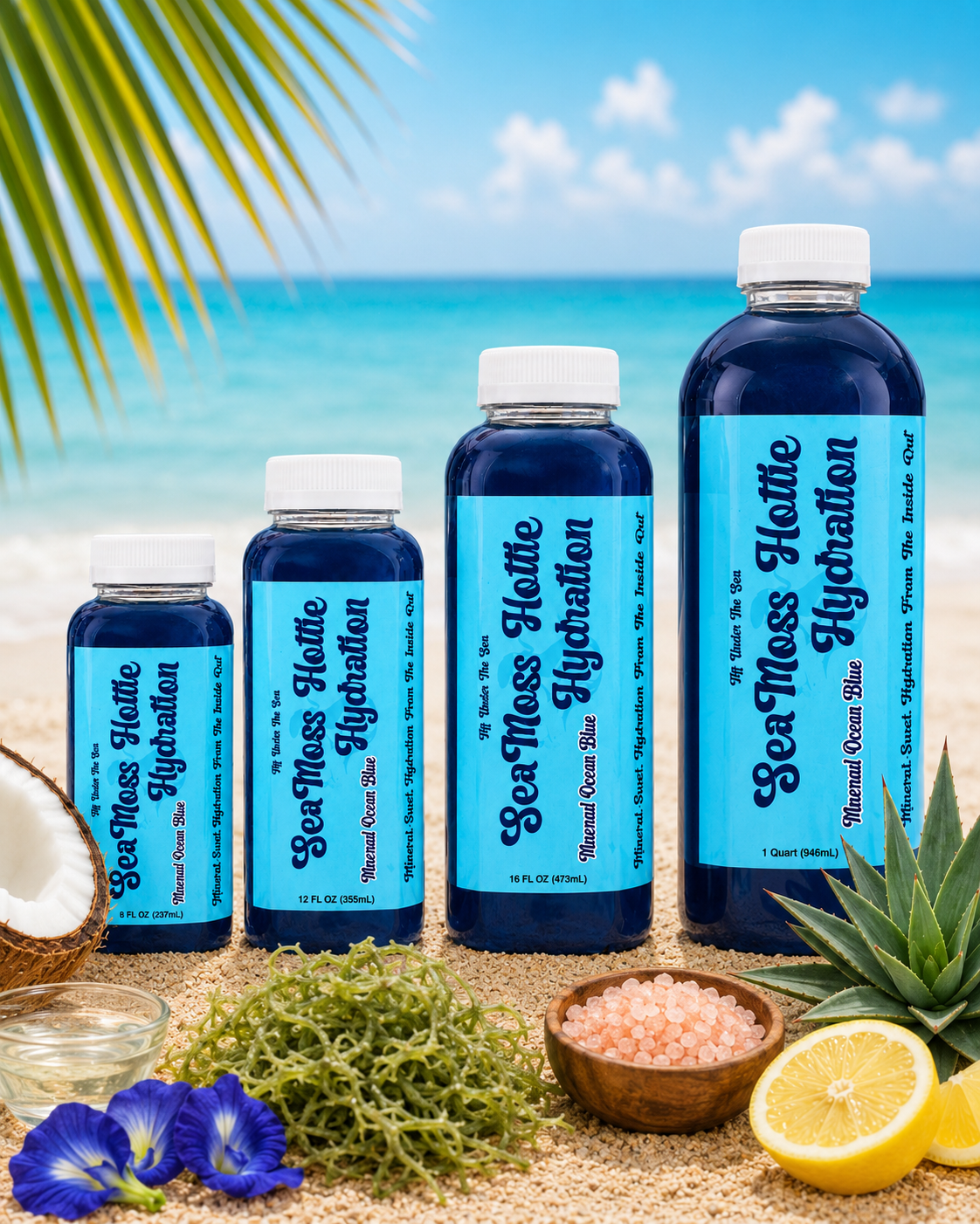 Sea Moss Hottie™ Hydration + Electrolytes – Mermaid Ocean Blue